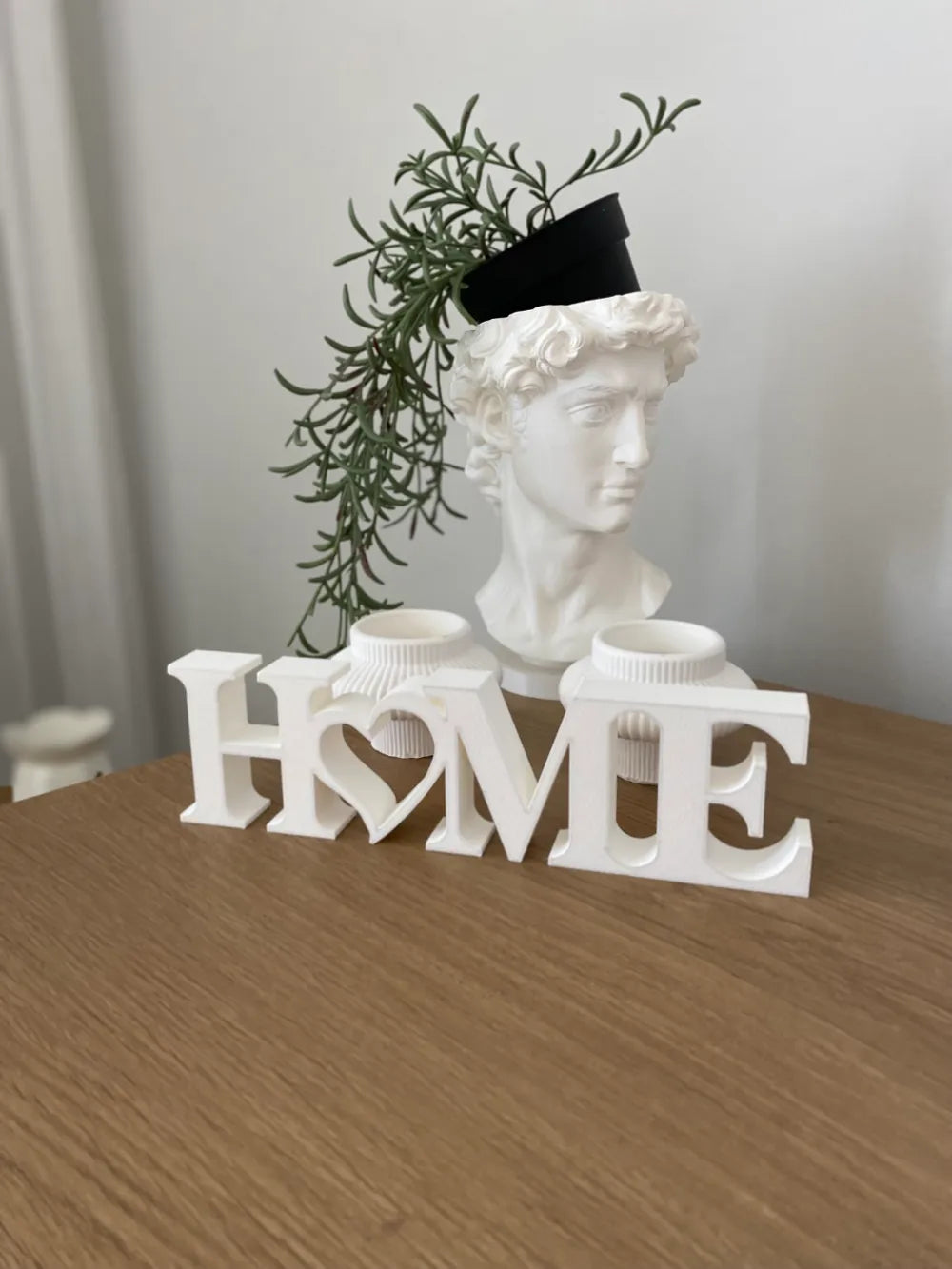 Decor HOME cu inimă – Ornament minimalist printat 3D