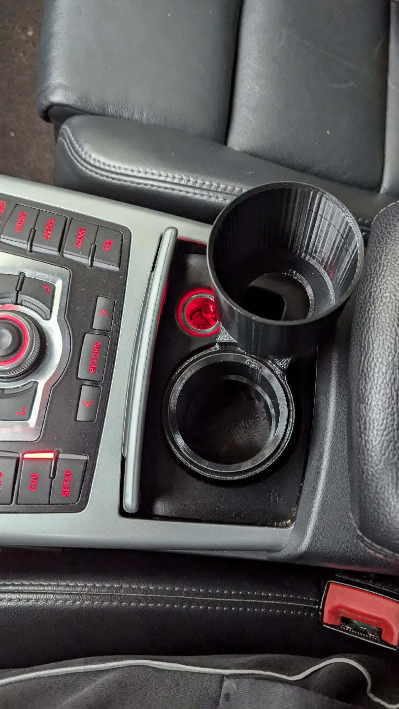 Suport dublu de pahare pentru Audi A6 C6 / 4F (2004–2011) - printat 3D